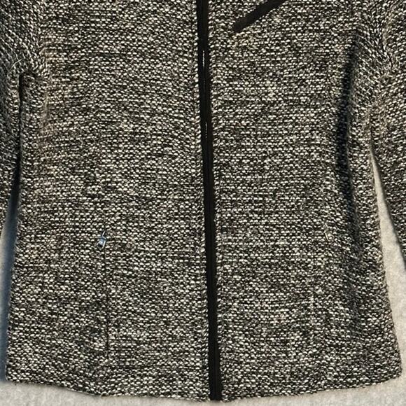 Lauren Ralph Lauren Sz S Full Zip Tweed Boucle Moto Jacket Mock Neck Zip Pockets - Picture 4 of 10